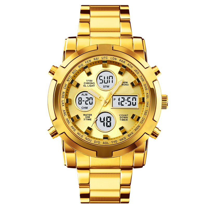📢⌚54 % DE RÉDUCTION+ livraison gratuite⏰ Montre Analogique-Numérique Militaire Étanche pour Hommes – 48mm, Multifonction & Bracelet en Acier Inoxydable ! 🕰️💪
