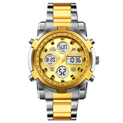 📢⌚54 % DE RÉDUCTION+ livraison gratuite⏰ Montre Analogique-Numérique Militaire Étanche pour Hommes – 48mm, Multifonction & Bracelet en Acier Inoxydable ! 🕰️💪
