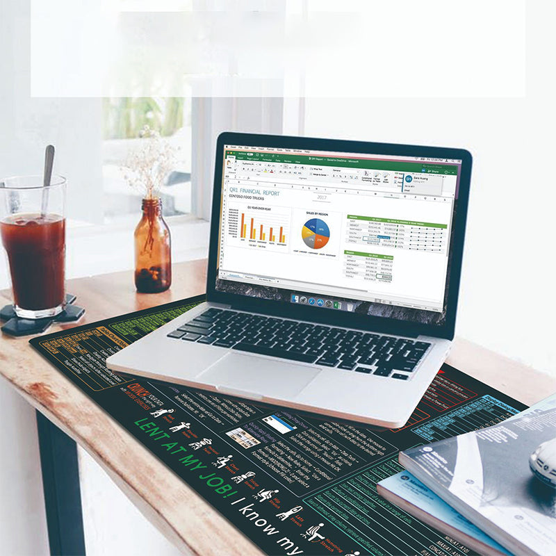 Tapis de bureau antidérapant et résistant aux taches pour le bureau