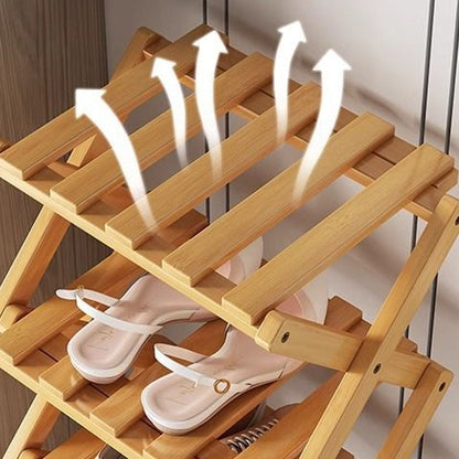 🔈🔈60 % DE RÉDUCTION !!👟Étagère à chaussures pliable et résistante en bambou