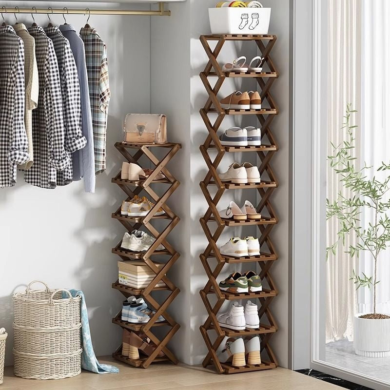 🔈🔈60 % DE RÉDUCTION !!👟Étagère à chaussures pliable et résistante en bambou