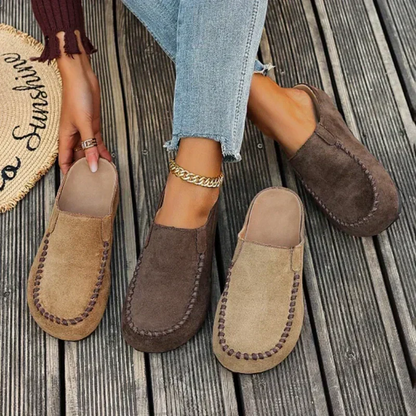 👡 52% DE RÉDUCTION! 🔥Pantoufles Mules Femme ✅ Bout Large Fermé & Semelle Moelleuse | Confort Douillet à la Maison 👡