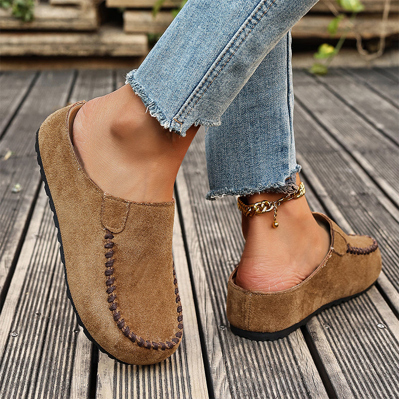 👡 52% DE RÉDUCTION! 🔥Pantoufles Mules Femme ✅ Bout Large Fermé & Semelle Moelleuse | Confort Douillet à la Maison 👡