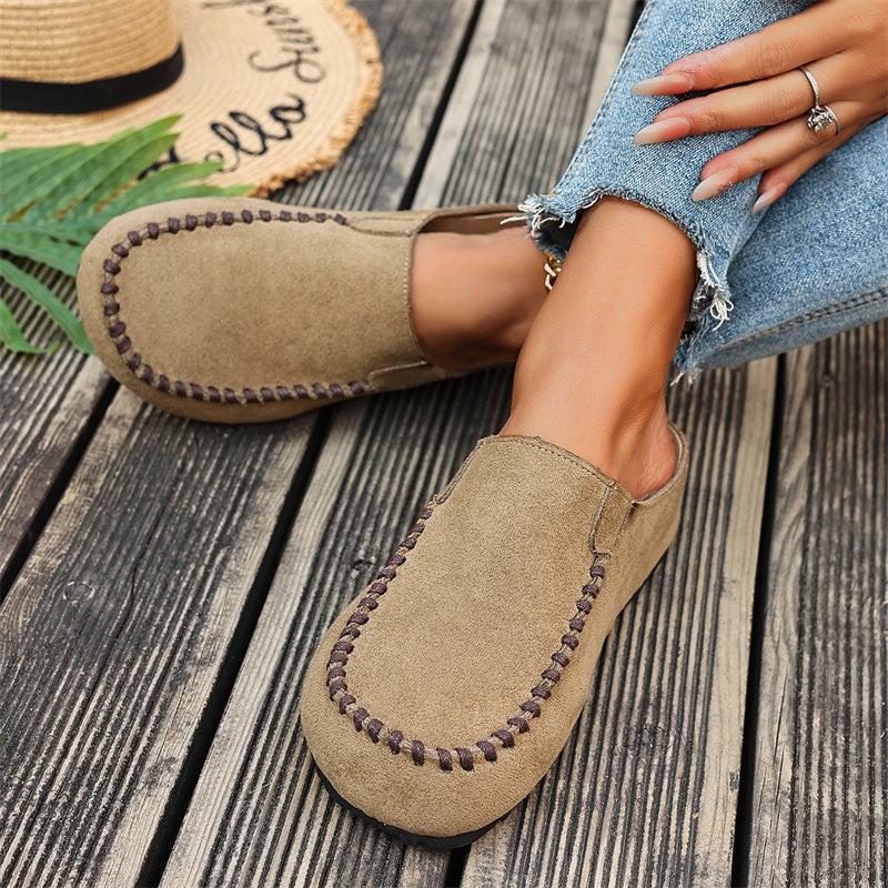 👡 52% DE RÉDUCTION! 🔥Pantoufles Mules Femme ✅ Bout Large Fermé & Semelle Moelleuse | Confort Douillet à la Maison 👡