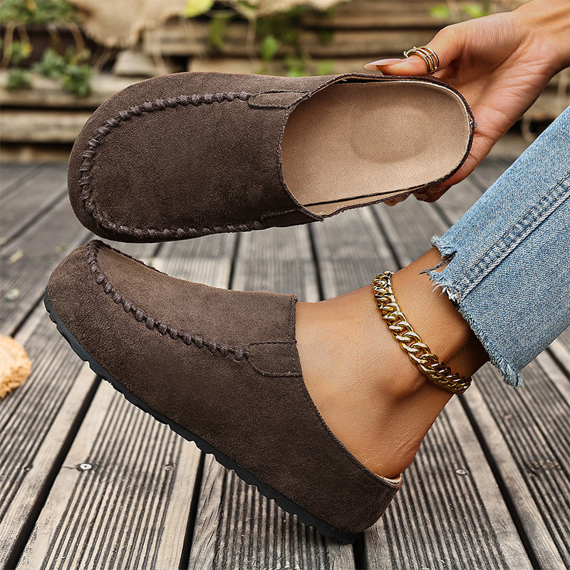 👡 52% DE RÉDUCTION! 🔥Pantoufles Mules Femme ✅ Bout Large Fermé & Semelle Moelleuse | Confort Douillet à la Maison 👡