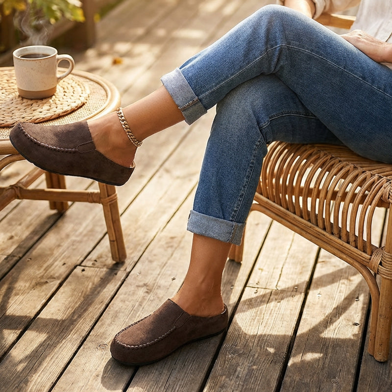 👡 52% DE RÉDUCTION! 🔥Pantoufles Mules Femme ✅ Bout Large Fermé & Semelle Moelleuse | Confort Douillet à la Maison 👡