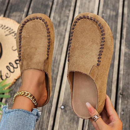 👡 52% DE RÉDUCTION! 🔥Pantoufles Mules Femme ✅ Bout Large Fermé & Semelle Moelleuse | Confort Douillet à la Maison 👡