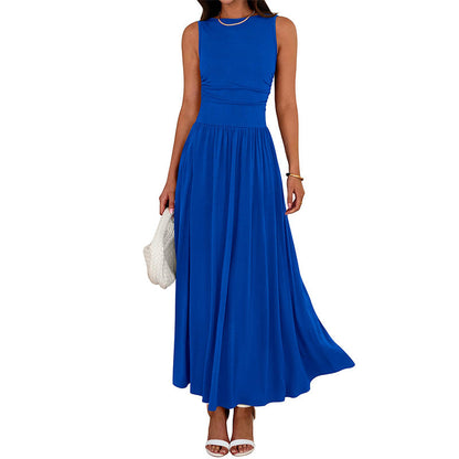 📢📢54 % de réduction !! ⏰Robe longue élégante à col rond pour femme 👗
