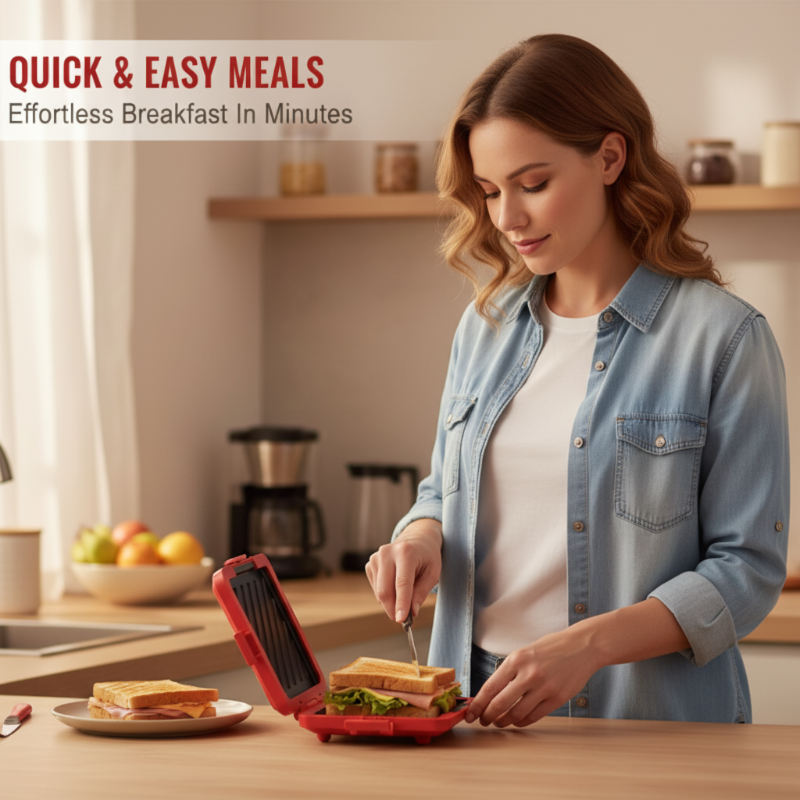 🍞50% DE RÉDUCTION✨Tout-en-Un Magique – Micro-ondes, Grille-Pain & Sandwich Maker Compact | Gain de Place, Gain de Temps 🔥