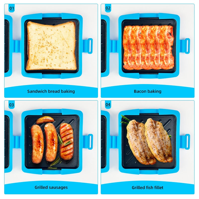 🍞50% DE RÉDUCTION✨Tout-en-Un Magique – Micro-ondes, Grille-Pain & Sandwich Maker Compact | Gain de Place, Gain de Temps 🔥