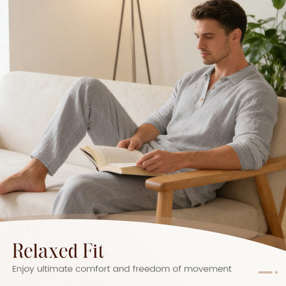 💎 -51% SUR L'ENSEMBLE 2 PIÈCES EN LIN ! 💎 Respirant, Coupe Ample & Poches Pratiques pour Homme 👕