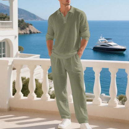 💎 -51% SUR L'ENSEMBLE 2 PIÈCES EN LIN ! 💎 Respirant, Coupe Ample & Poches Pratiques pour Homme 👕