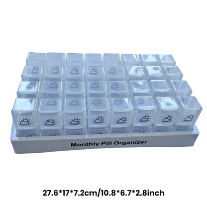 🐣💊 Pilulier Mensuel 31 Jours Portable | Pratique & Compact | Promo Pâques ✨