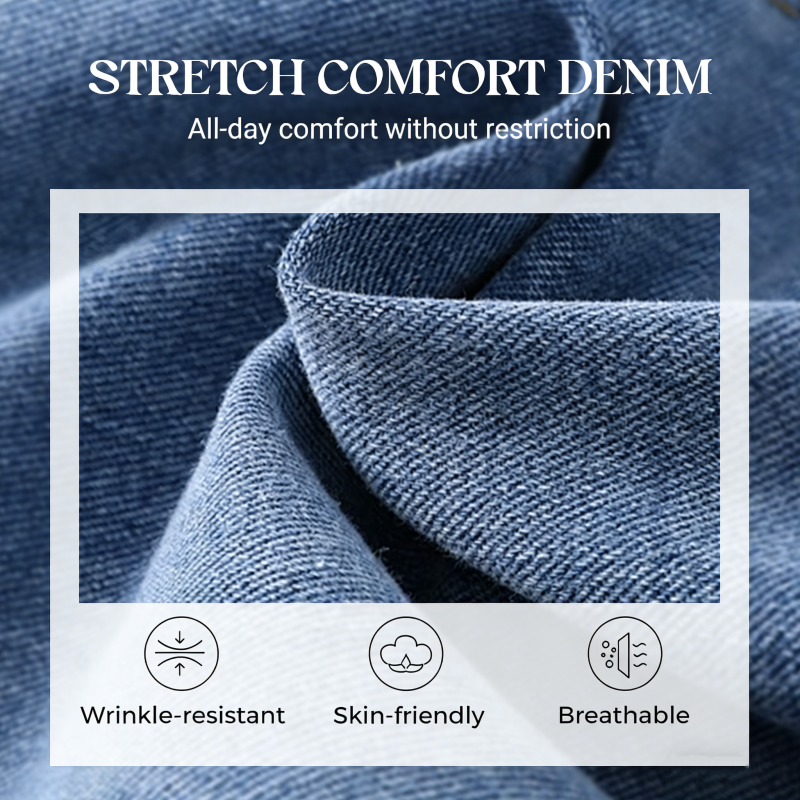 💐54% DE RÉDUCTION ! Jean Jambe Large Taille Haute – Coupe Fluide & Élégante 🌬️👖【Prix Spécial】