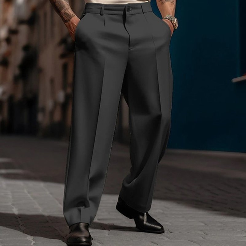 👖 60% DE RÉDUCTION ! ✨ Pantalon Ample à Pinces Décontracté pour Homme – Coupe Élégante, Confortable & Look Polyvalent 🔷