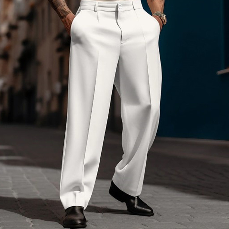 👖 60% DE RÉDUCTION ! ✨ Pantalon Ample à Pinces Décontracté pour Homme – Coupe Élégante, Confortable & Look Polyvalent 🔷