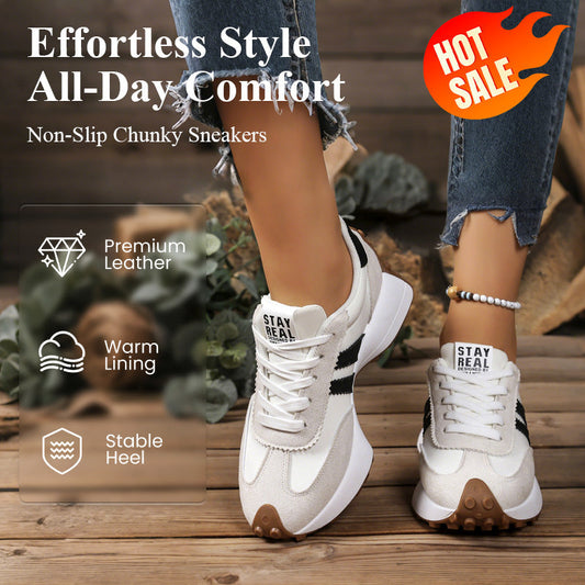 💎 51% DE RÉDUCTION ! 💎 Baskets Épaisses Antidérapantes Décontractées pour Femmes – Confort Toute la Journée, Semelle Amortie & Style Polyvalent 🏃‍♀️👟
