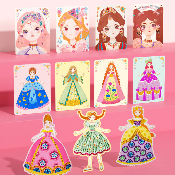📢📢50% DE RÉDUCTION !! ⏰Ensemble de jeu d'habillage et de maquillage de princesse fantastique 3 en 1