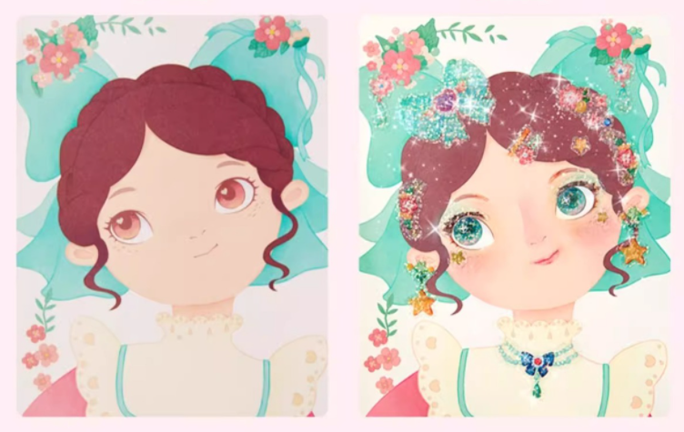 📢📢50% DE RÉDUCTION !! ⏰Ensemble de jeu d'habillage et de maquillage de princesse fantastique 3 en 1