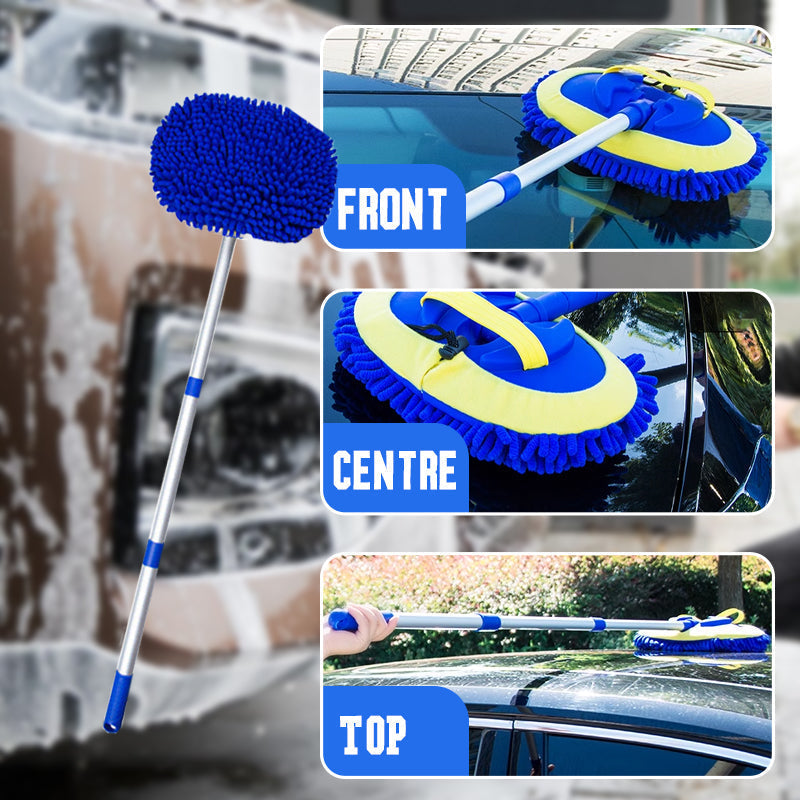 🔥 Grande promotion + 50 % de réduction 🔥Brosse télescopique pour le lavage de voiture avec long manche en aluminium résistant