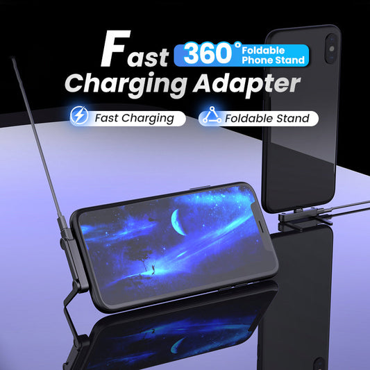 💎 50% DE RÉDUCTION ! 💎 Adaptateur de Charge Rapide 240W avec Support Téléphone Pliable à 360° – Compatible USB-C, Compact & Multifonction 🔌📱