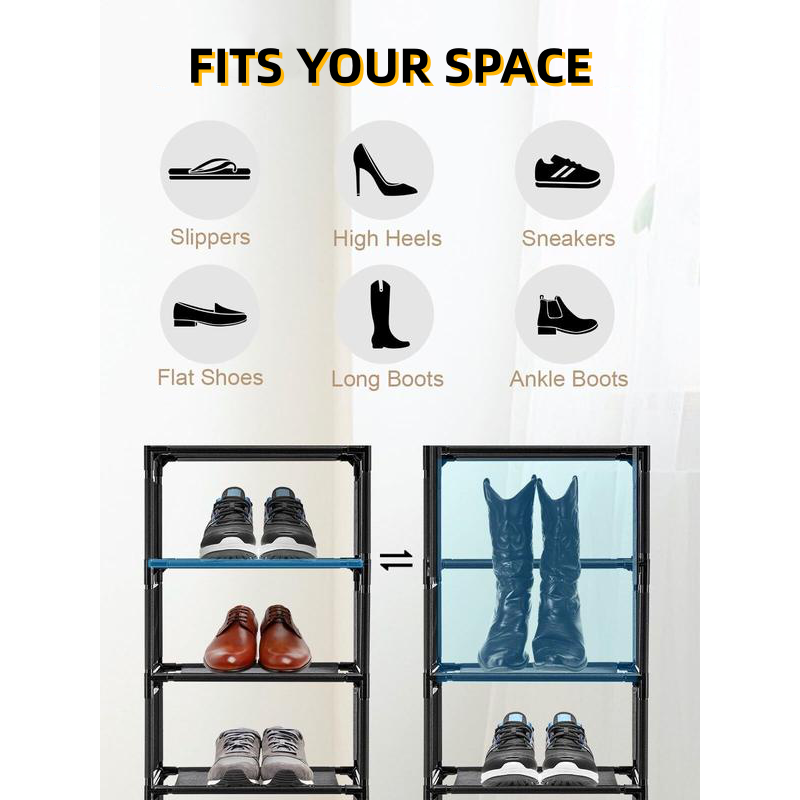 👠 56% DE RÉDUCTION MAINTENANT ! 🚪 Étagère à chaussures verticale pour entrée – Peu encombrante, cadre en métal robuste et assemblage facile 👟