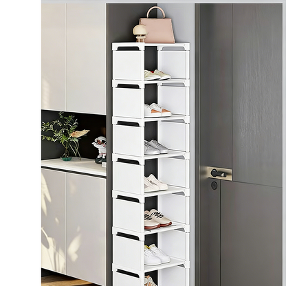 👠 56% DE RÉDUCTION MAINTENANT ! 🚪 Étagère à chaussures verticale pour entrée – Peu encombrante, cadre en métal robuste et assemblage facile 👟