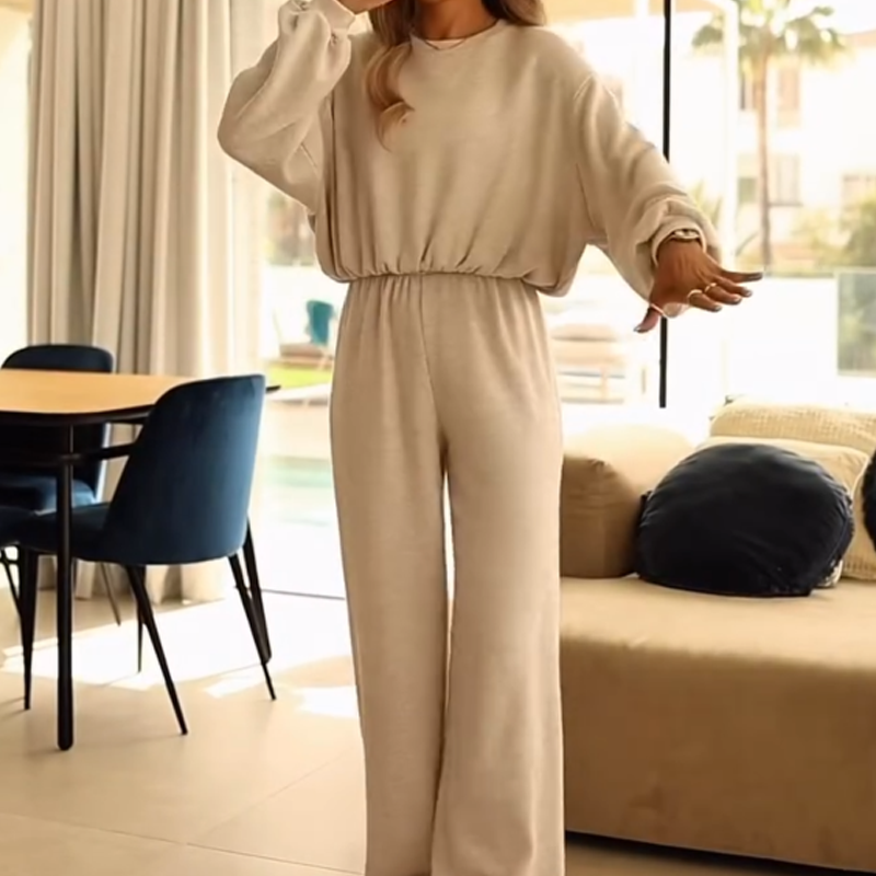 💎55% DE RÉDUCTION – TEMPS LIMITÉ💎 Ensemble haut court et pantalon à jambes larges pour femme, coupe décontractée