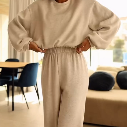 💎55% DE RÉDUCTION – TEMPS LIMITÉ💎 Ensemble haut court et pantalon à jambes larges pour femme, coupe décontractée