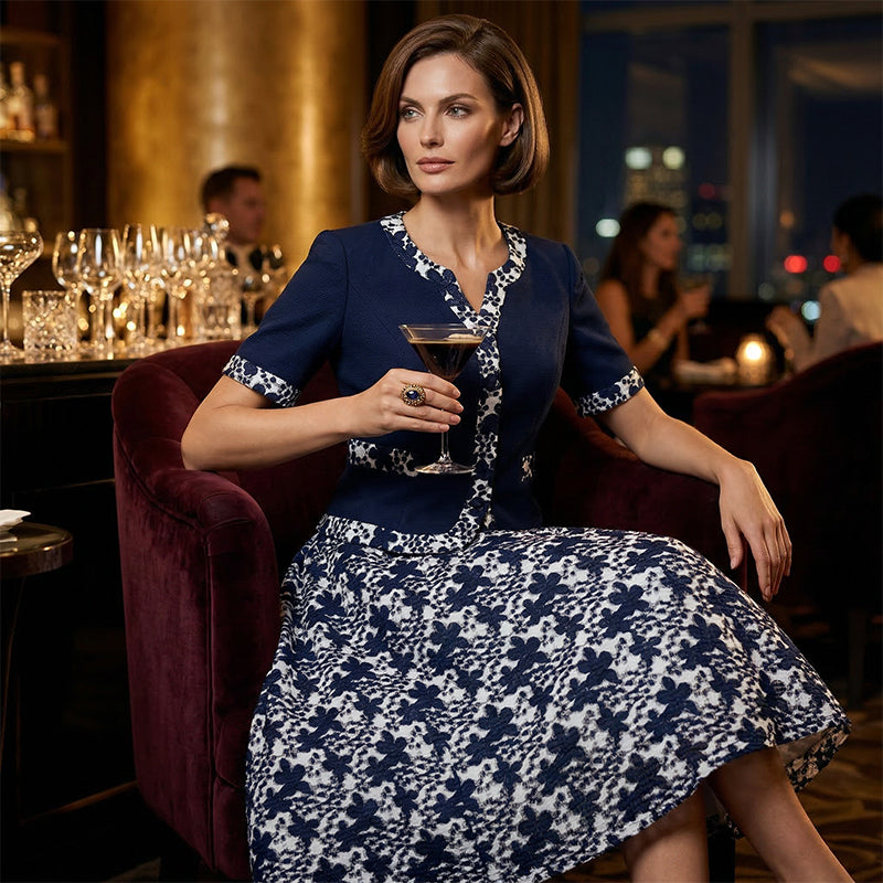 🔥69% DE RÉDUCTION – TEMPS LIMITÉ💎 Elegant Floral Print A-Line Dres
