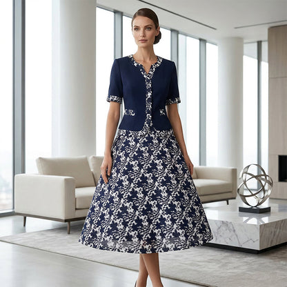 🔥69% DE RÉDUCTION – TEMPS LIMITÉ💎 Elegant Floral Print A-Line Dres