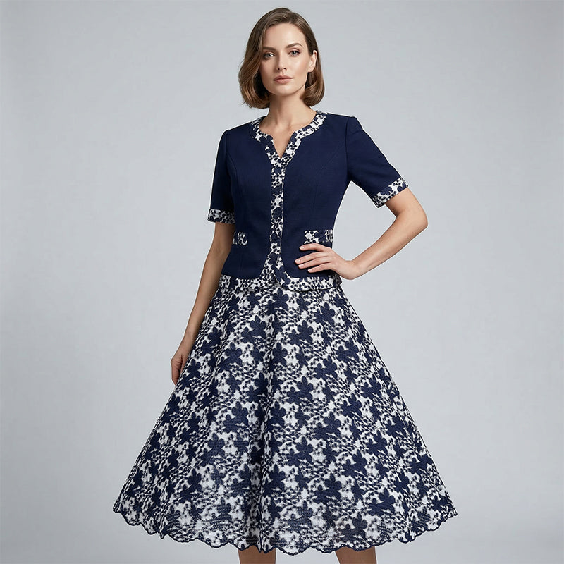 🔥69% DE RÉDUCTION – TEMPS LIMITÉ💎 Elegant Floral Print A-Line Dres
