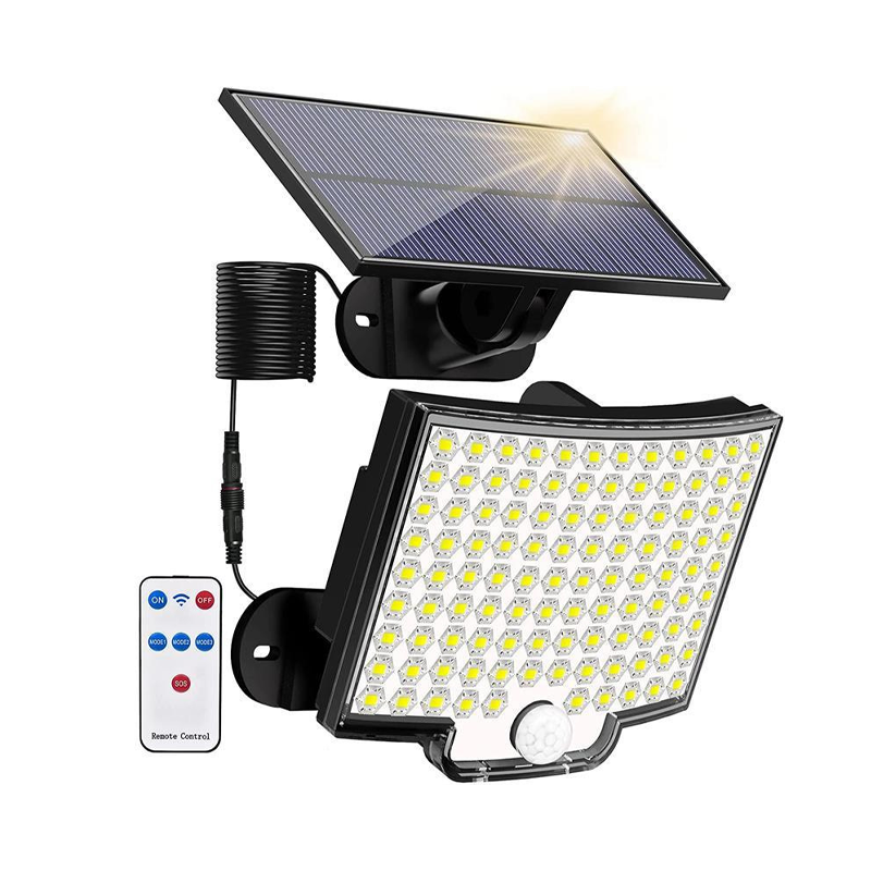 📢📢50 % de réduction !!⏰Éclairage extérieur à détecteur de mouvement solaire 106 LED avec télécommande