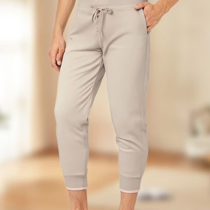 🛒Pantalon de Jogging 3/4 Taille Haute - Coupe Ajustée avec Cordon de Serrage & Poches