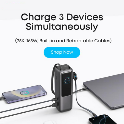 📱💥 55 % de réduction + livraison gratuite  – Chargeur portable + câble intégré (Lightning/Type-C) | Recharge ultra rapide, tient dans une poche, sécurité anti-surcharge 🔐