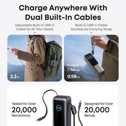 📱💥 55 % de réduction + livraison gratuite  – Chargeur portable + câble intégré (Lightning/Type-C) | Recharge ultra rapide, tient dans une poche, sécurité anti-surcharge 🔐