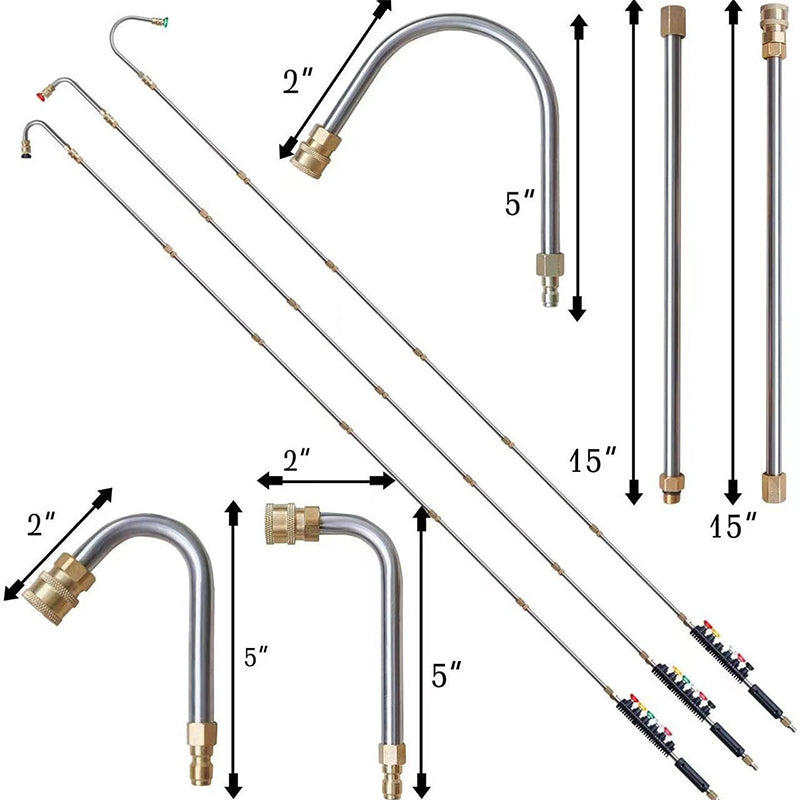 🚿🧺62% de réduction🧺🚿 Ensemble de Rallonge de Lance pour Nettoyeur à Haute Pression 4000PSI