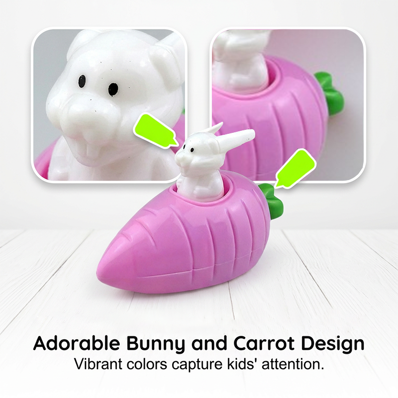 🔥Plus vous achetez, Plus la remise est importante ✨Jouet de voiture lapin carotte à tirer