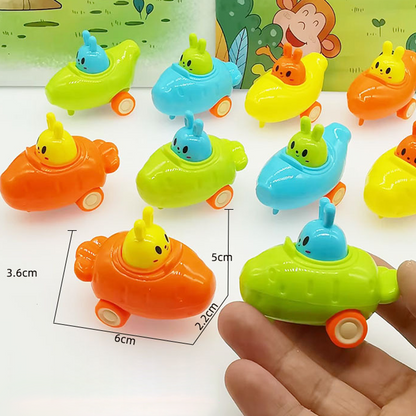 🔥Plus vous achetez, Plus la remise est importante ✨Jouet de voiture lapin carotte à tirer