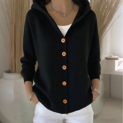 🔥✨50% DE RÉDUCTION! ✨Cardigan en tricot boutonné à capuche pour femme