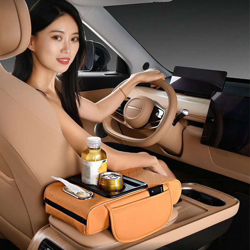 🚗 Coussin d’accoudoir voiture multifonction – Confort et rangement amélioré | -50% 🔥
