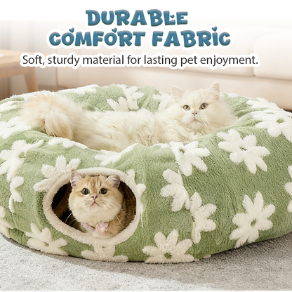 🐾 50% DE RÉDUCTION！😻 Lit tunnel lavable pour chats d'intérieur