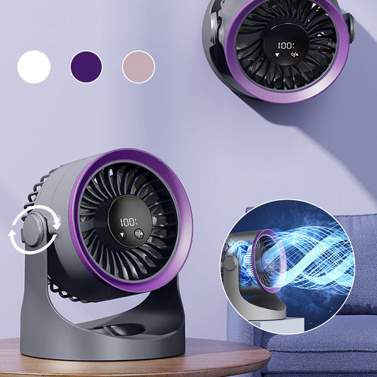 ❄ 50% DE RÉDUCTION  🌪️ Mini ventilateur mural portable rechargeable avec lumières