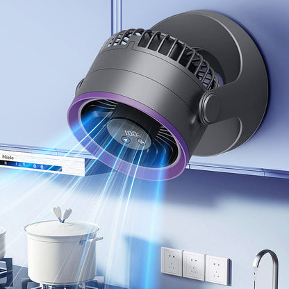❄ 50% DE RÉDUCTION  🌪️ Mini ventilateur mural portable rechargeable avec lumières