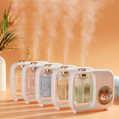 ✨✨Idée cadeau - Diffuseur d'huiles essentielles automatique avec veilleuse et motif dessin animé