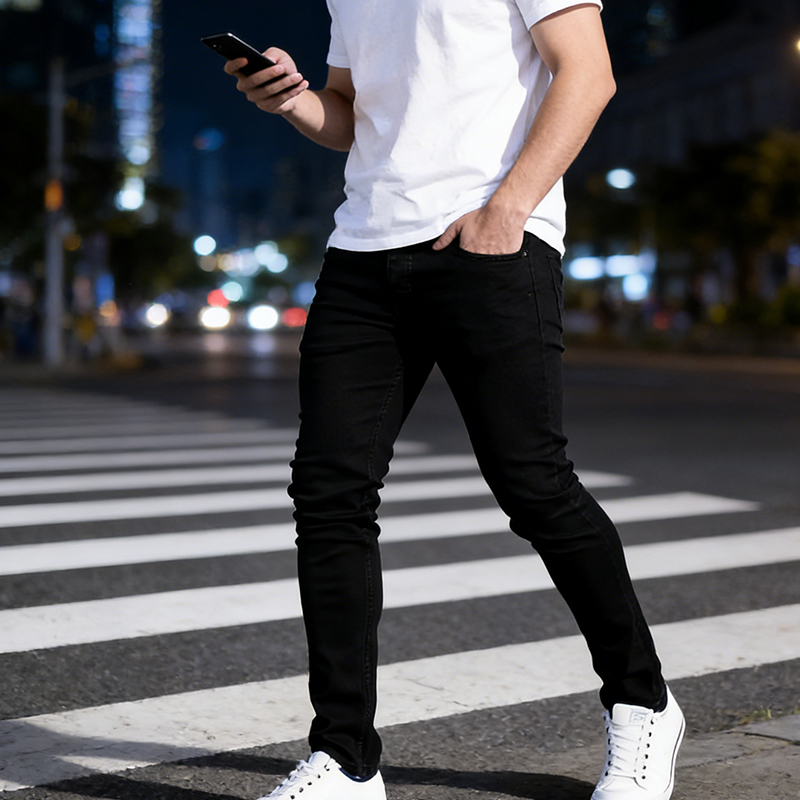 👖50% de réduction✨ Jean en denim stretch coupe slim pour hommes