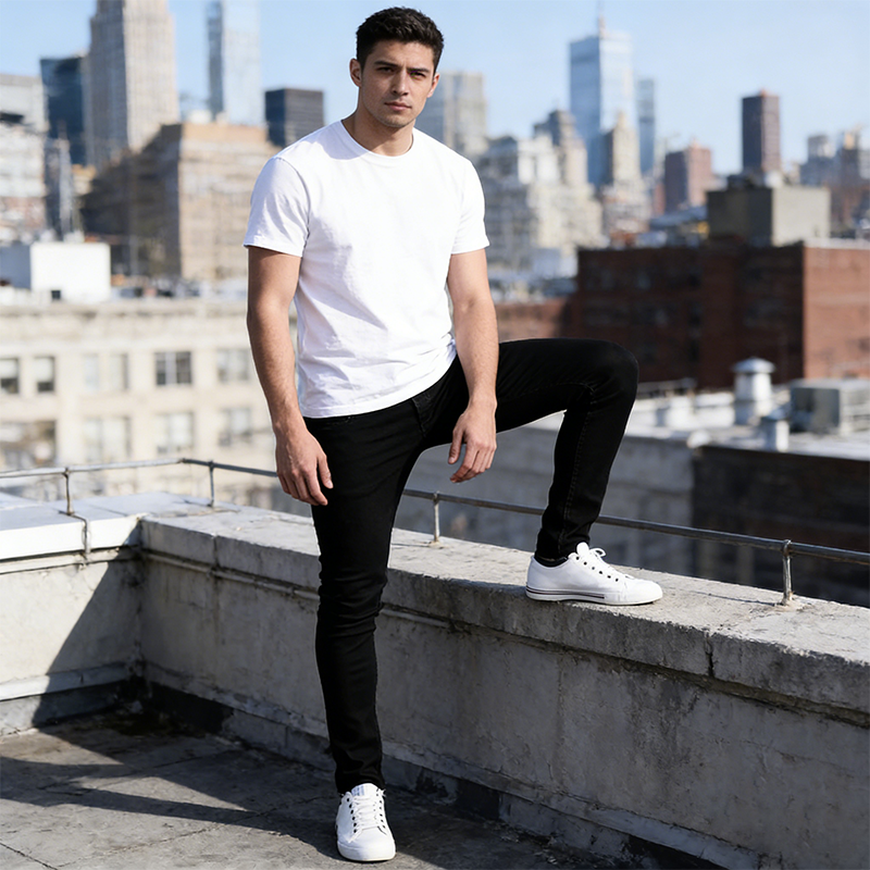 👖50% de réduction✨ Jean en denim stretch coupe slim pour hommes