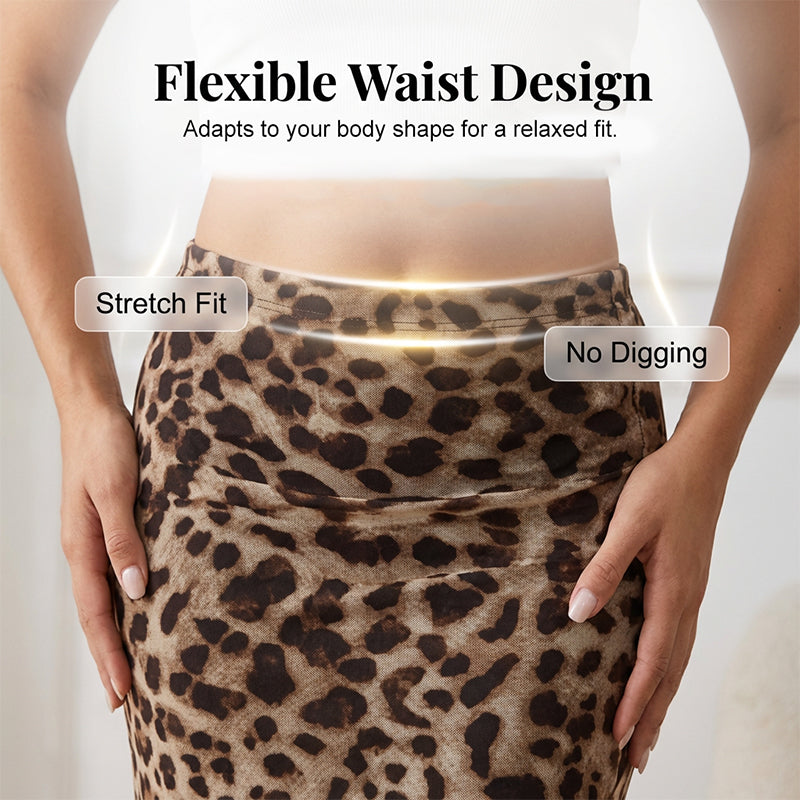 👗Jupe longue décontractée et chic à imprimé léopard✨Taille Haute | Chic & Fluide 🐆 -53% 🔥