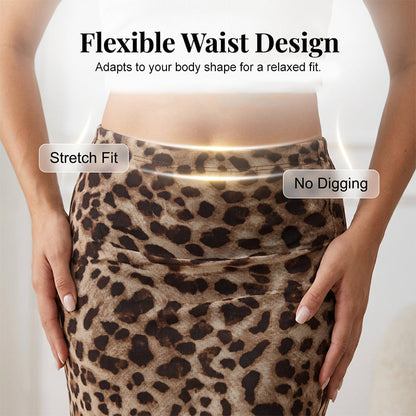 👗Jupe longue décontractée et chic à imprimé léopard✨Taille Haute | Chic & Fluide 🐆 -53% 🔥