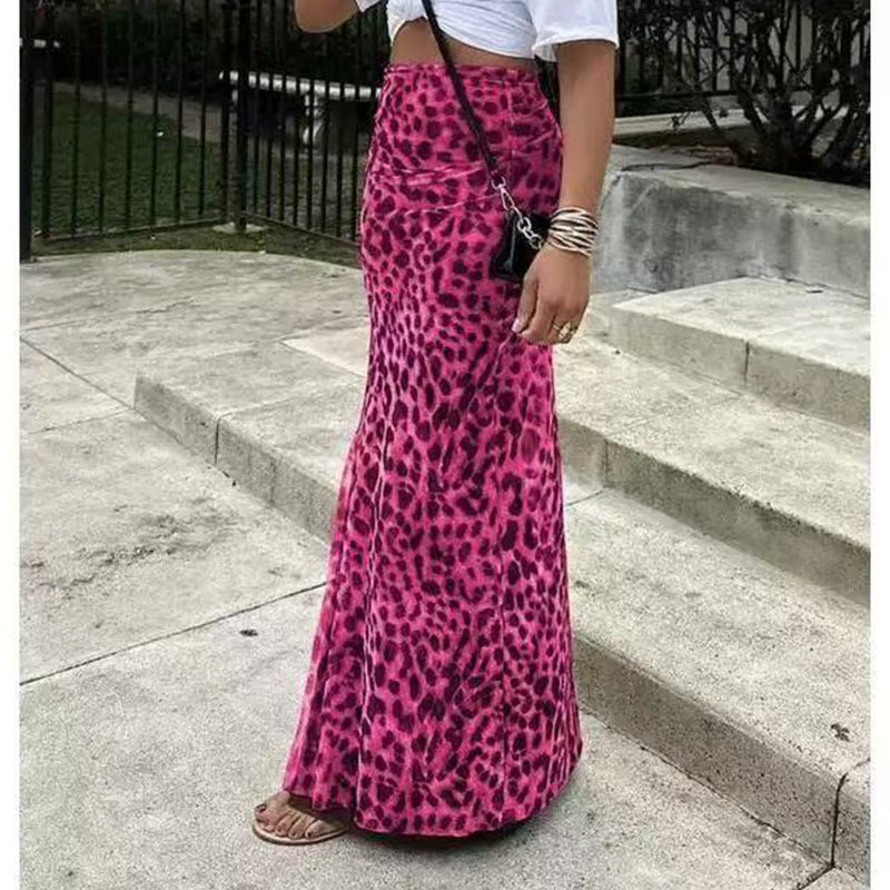 👗Jupe longue décontractée et chic à imprimé léopard✨Taille Haute | Chic & Fluide 🐆 -53% 🔥